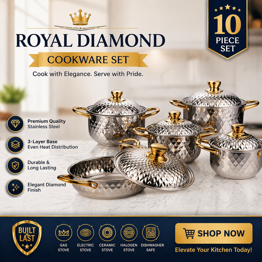 Royal Diamond – Batterie de Cuisine 10 Pièces