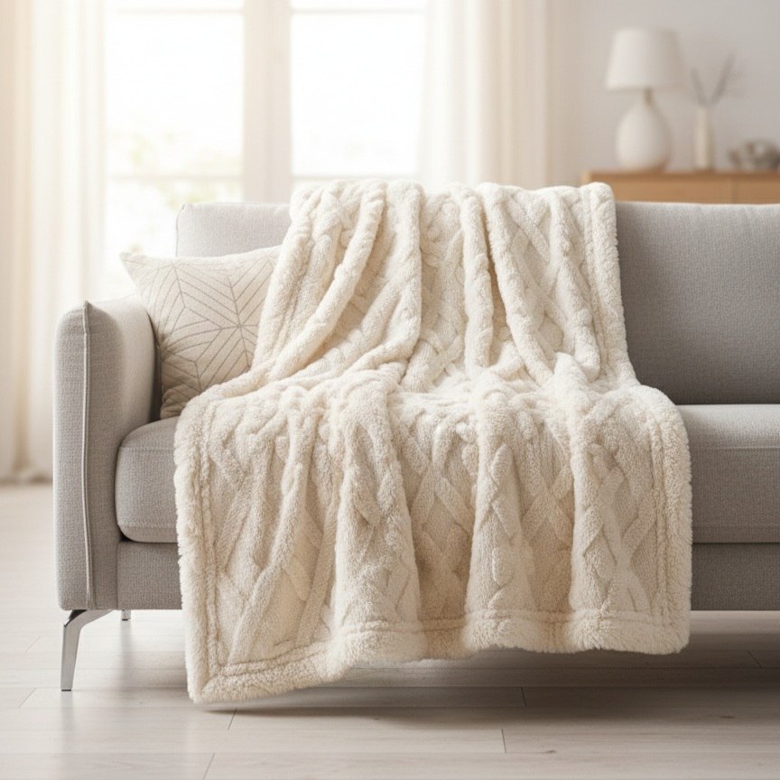 Plaid Jakar  علوشة Double Face  220x240