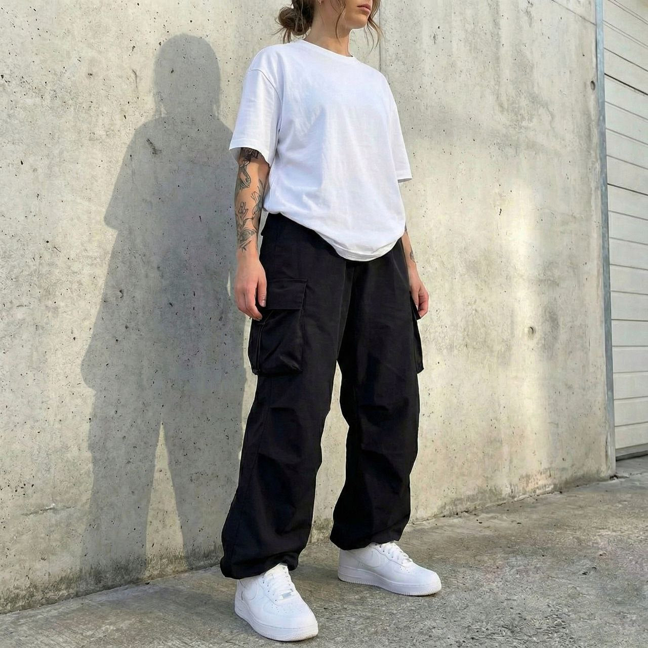 Pantalon Cargo baggy Noir