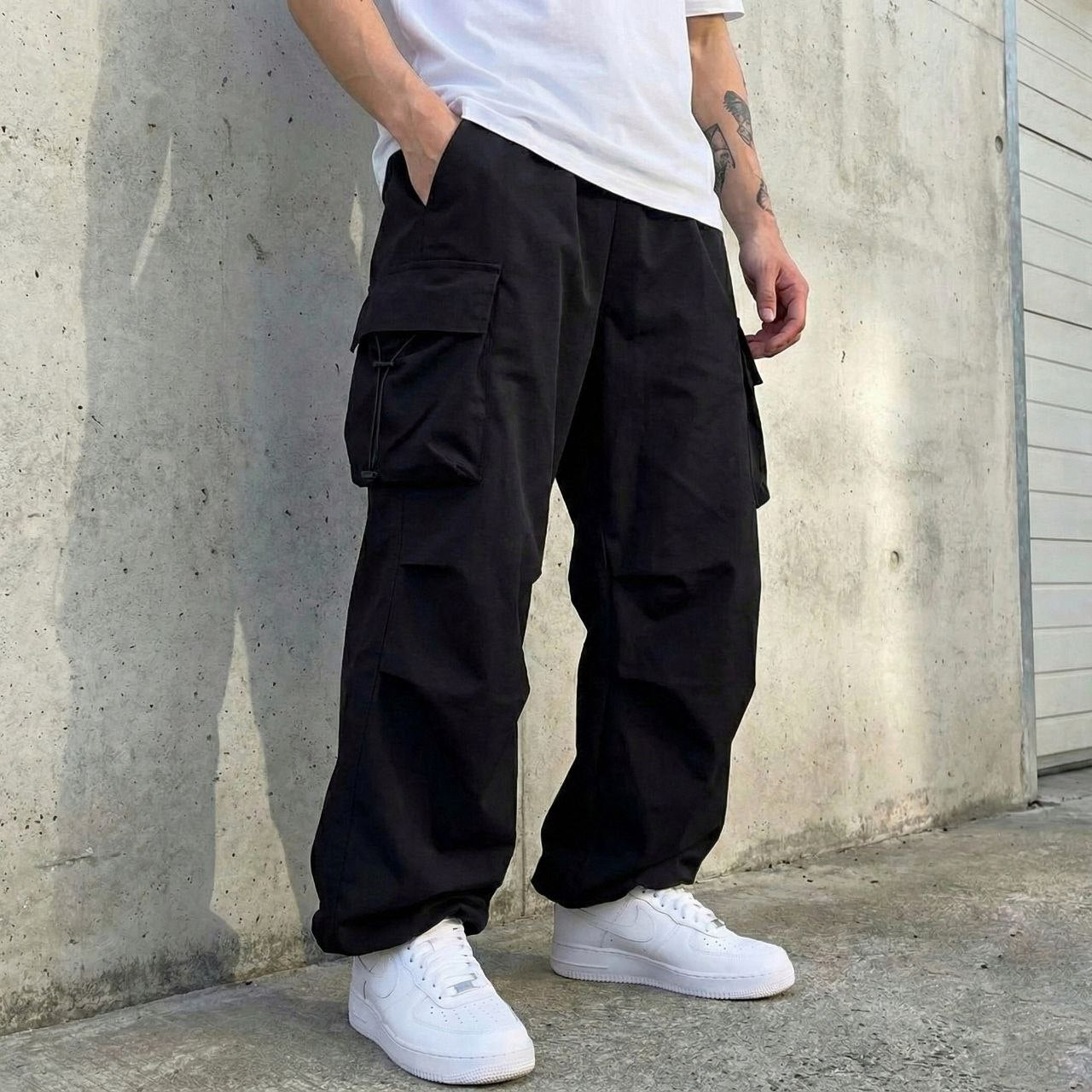 Pantalon Cargo baggy Noir