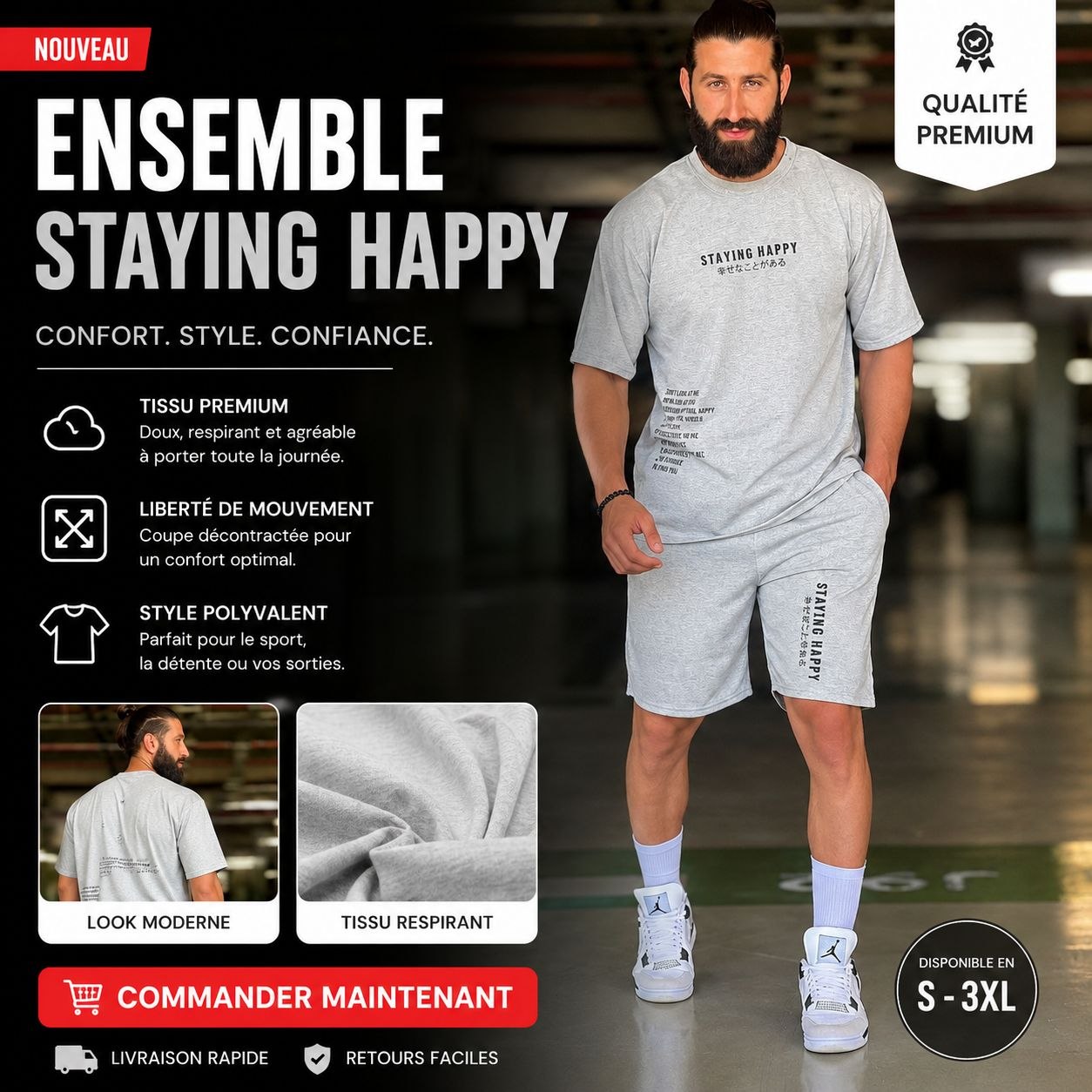 Ensemble Homme Staying Happy