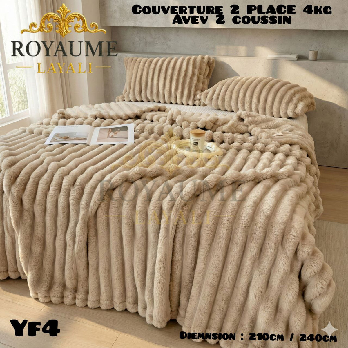 Palaide Velours Lapin 4kg (2 Places + 2 Coussins)