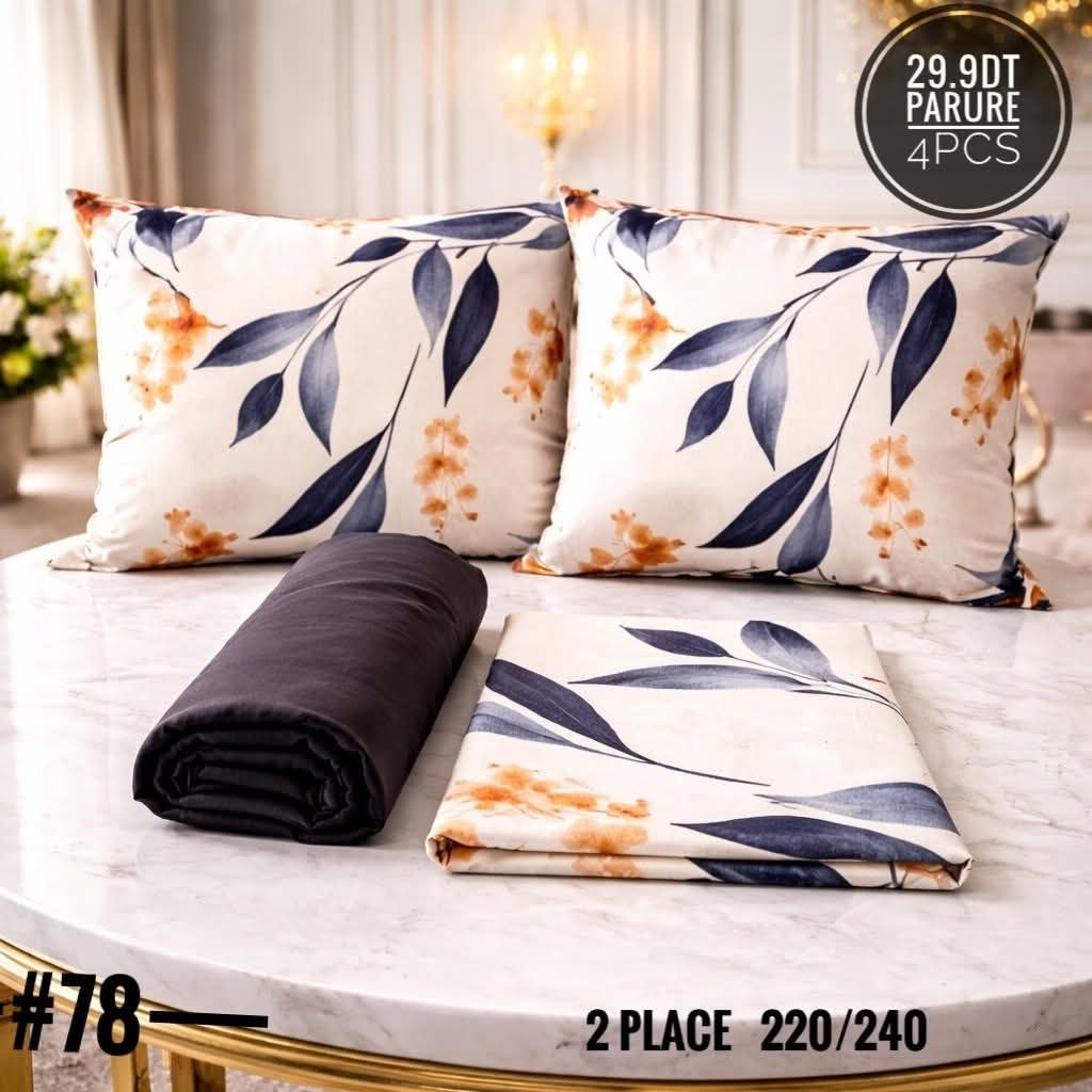 Parure Drap Housse 100% Coton 4 Pcs