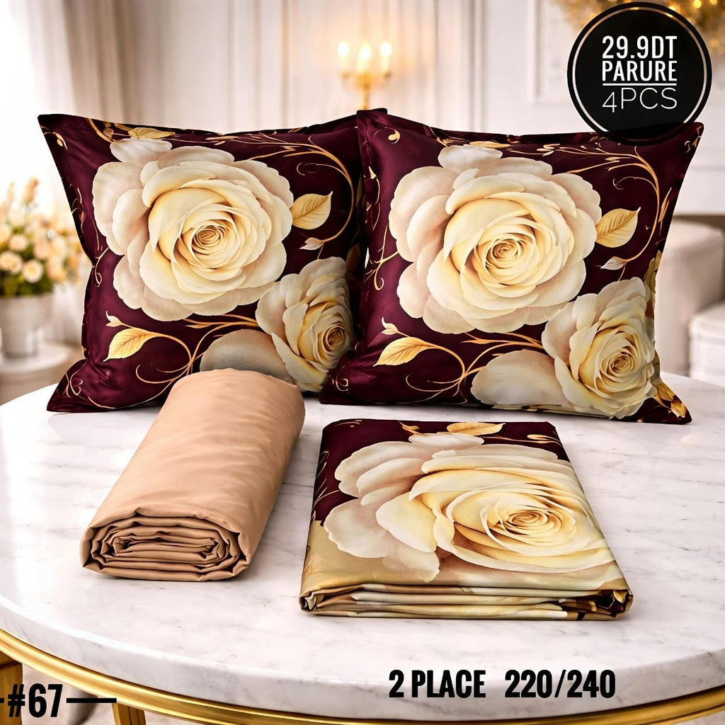 Parure Drap Housse 100% Coton 4 Pcs