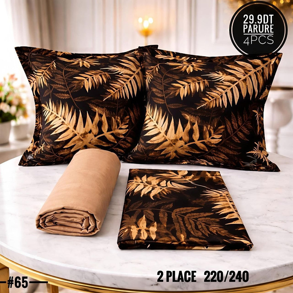 Parure Drap Housse 100% Coton 4 Pcs