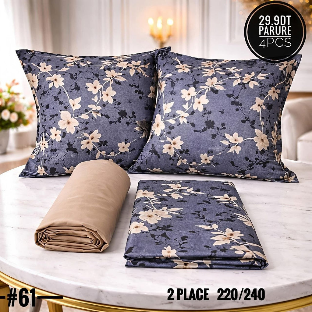 Parure Drap Housse 100% Coton 4 Pcs