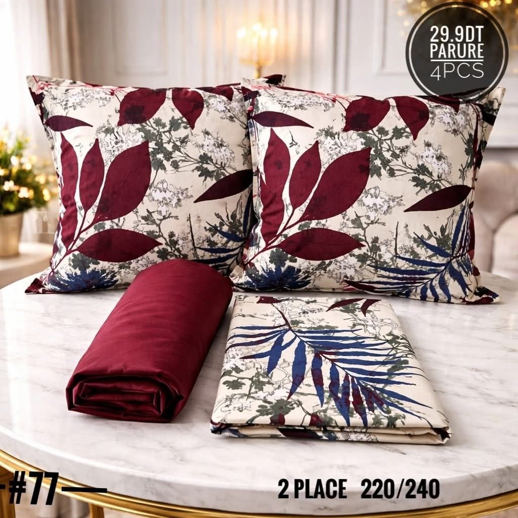 Parure Drap Housse 100% Coton 4 Pcs