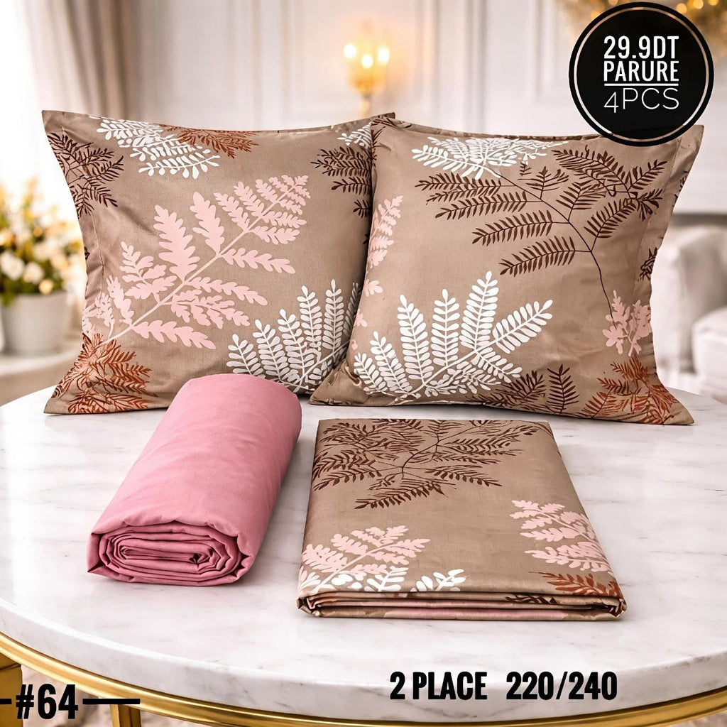 Parure Drap Housse 100% Coton 4 Pcs