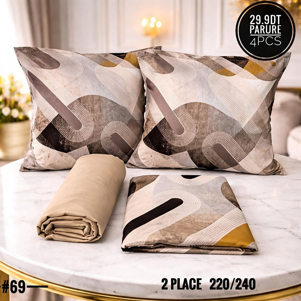 Parure Drap Housse 100% Coton 4 Pcs