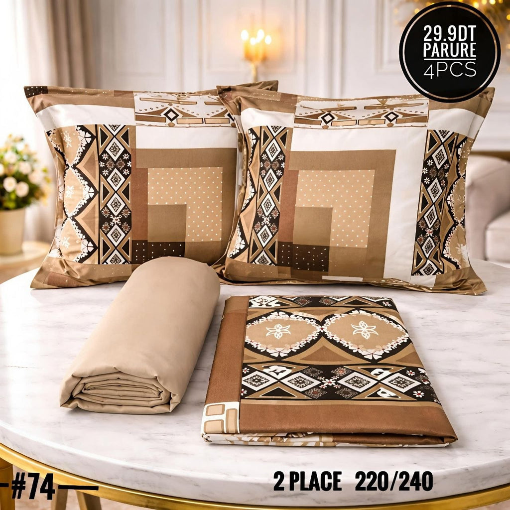 Parure Drap Housse 100% Coton 4 Pcs