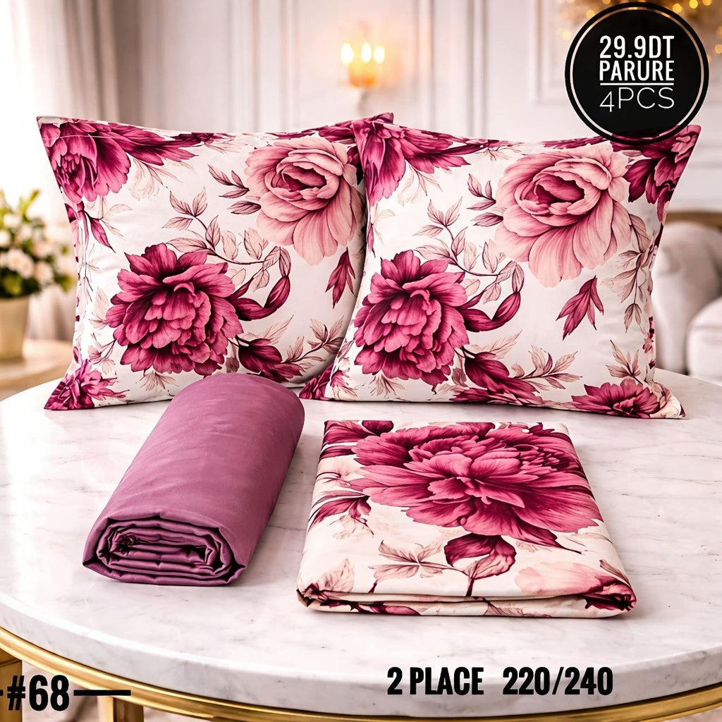 Parure Drap Housse 100% Coton 4 Pcs