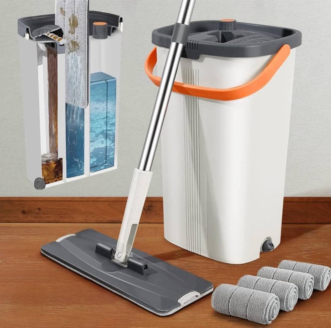 Balai serpillière plat Elefan Otto avec seau double compartiment