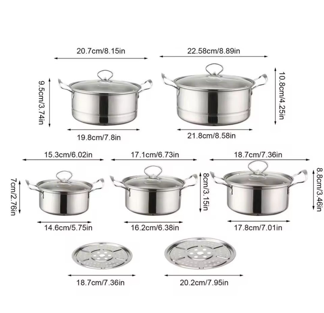 🔥 Batterie de cuisine 12pcs