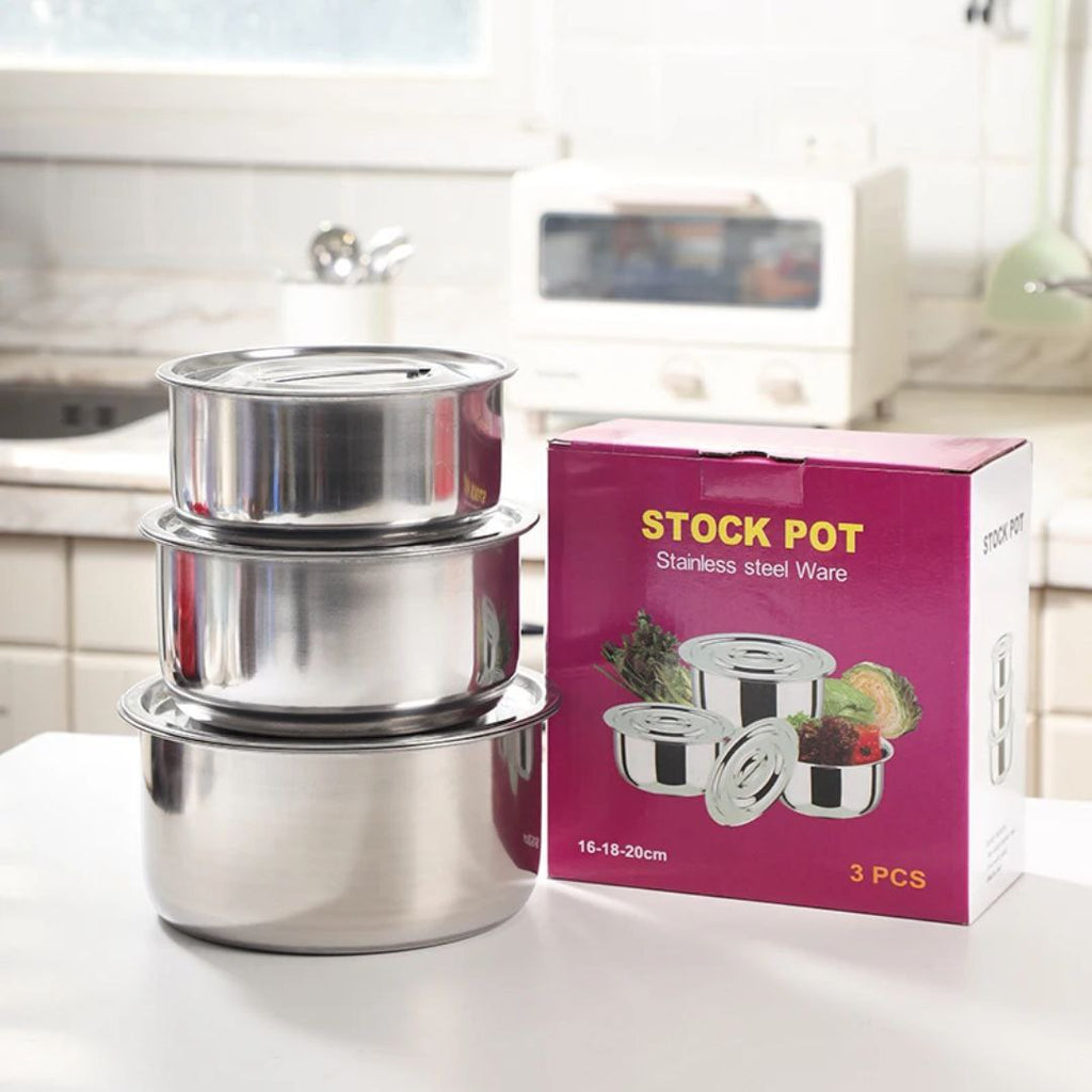 Pack 3 Stock Pots Inox – سيري سواني إينوكس (3 أحجام)