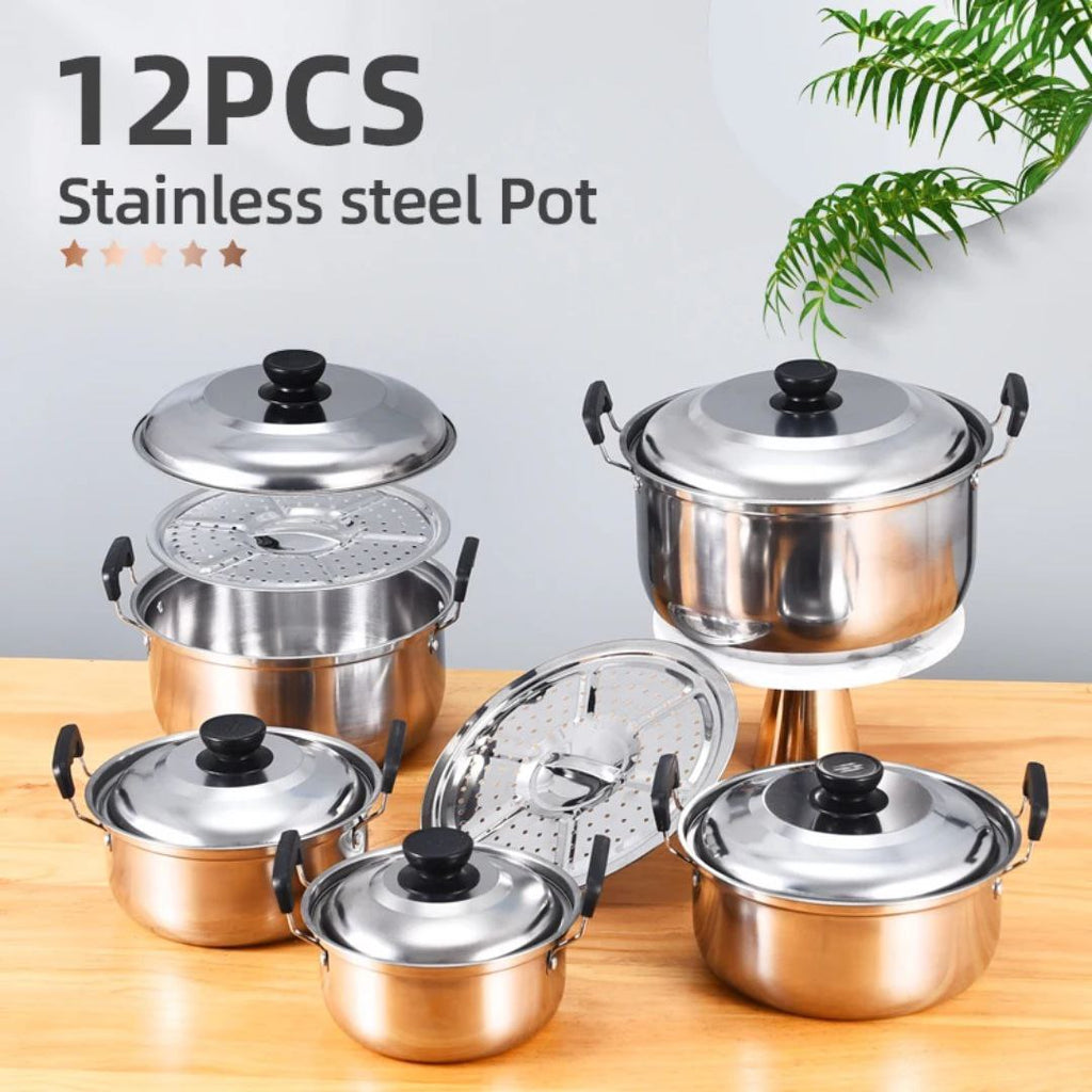 🔥 Set de Faitous Inox – 12 Pièces