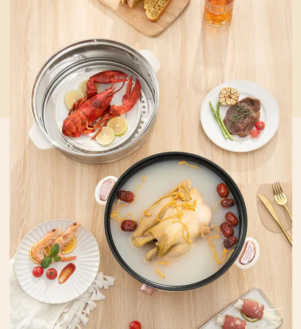 🍲 طنجرة كهربائية متعددة الاستعمالات مع كِسْكَاس إنوكس