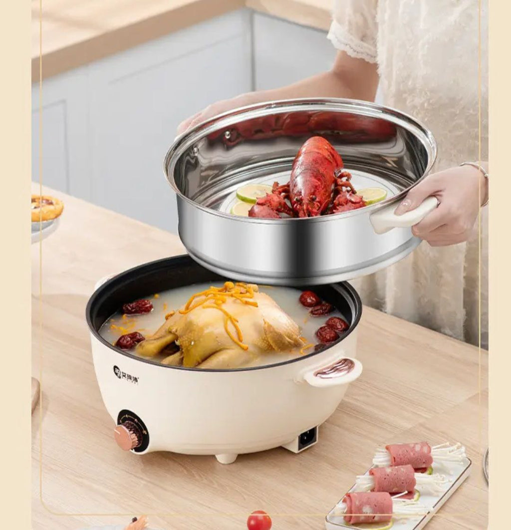 🍲 طنجرة كهربائية متعددة الاستعمالات مع كِسْكَاس إنوكس