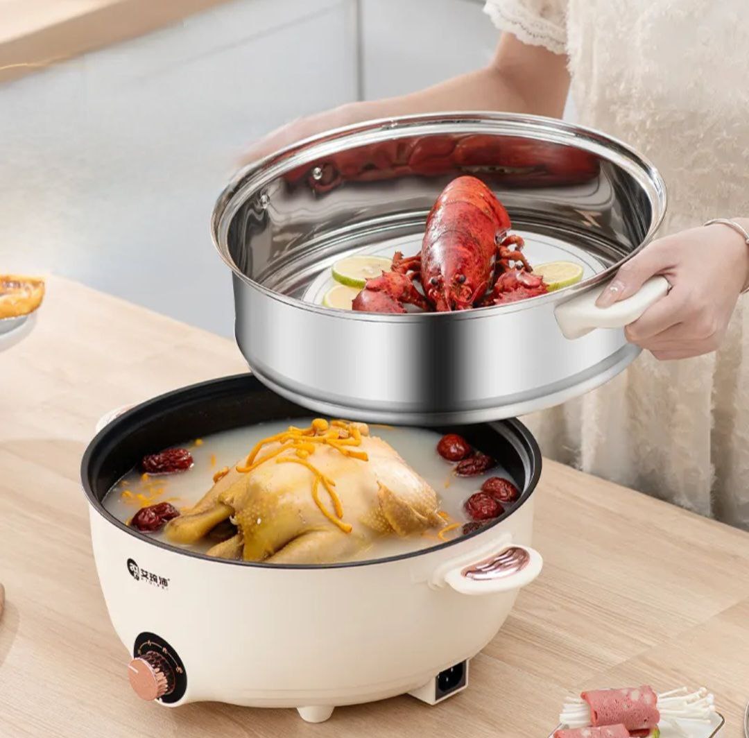 🍲 طنجرة كهربائية متعددة الاستعمالات مع كِسْكَاس إنوكس