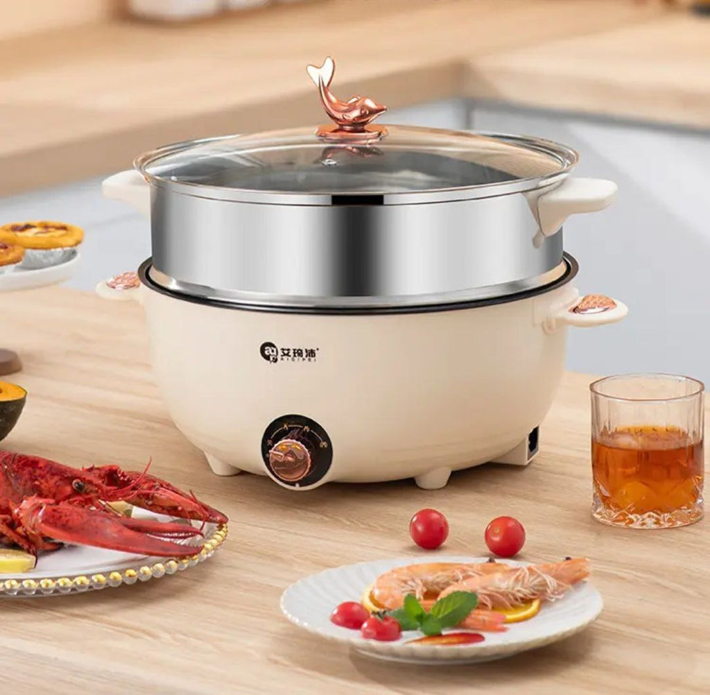 🍲 طنجرة كهربائية متعددة الاستعمالات مع كِسْكَاس إنوكس