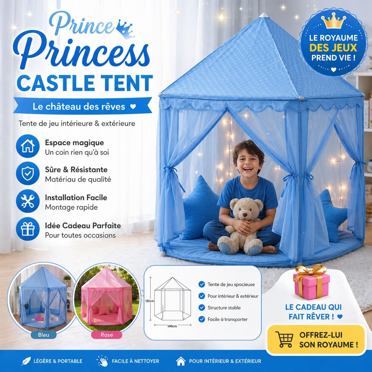 Tente Princesse – Château Magique Enfant