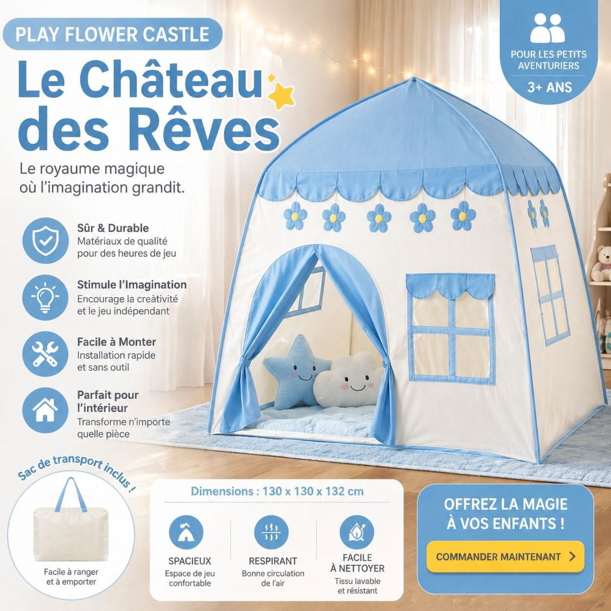 Tente Château Enfant – Univers Féérique