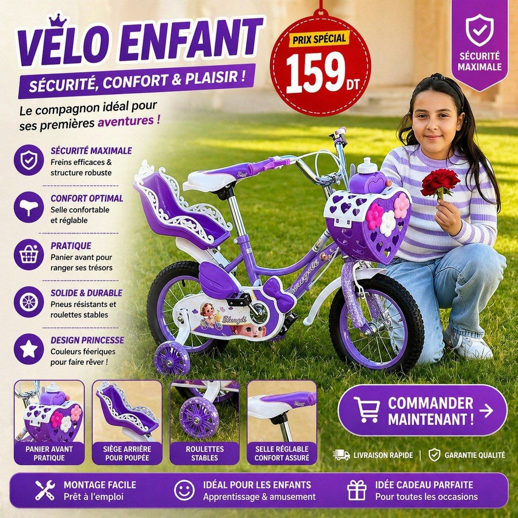 Vélo Enfant sécurité  confort