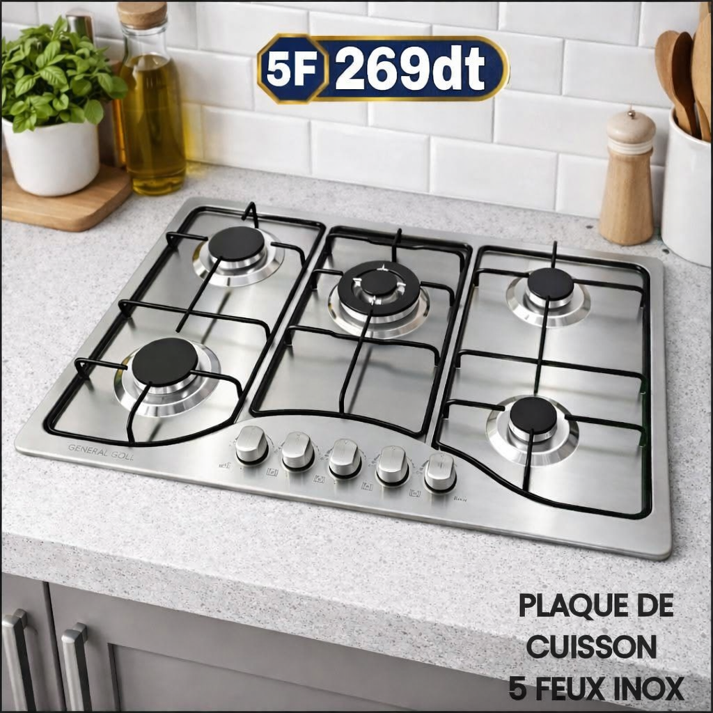 Plaque de Cuisson Inox – Puissance & Élégance pour Votre Cuisine
