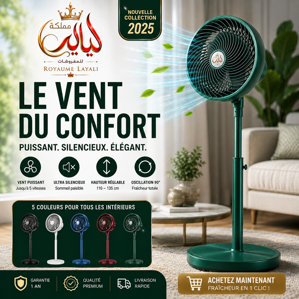 Ventilateur Golden King - Ultra Silencieux & Puissant