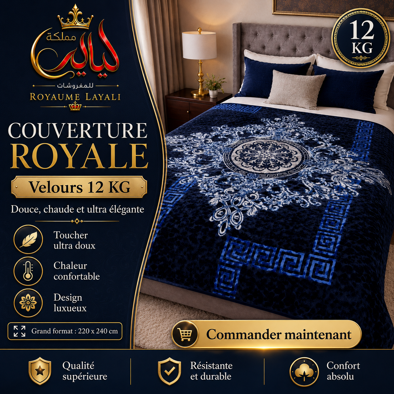 Couvertures Royales 12KG 🔥 Promotion ⚠️