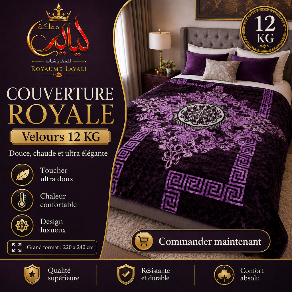 Couvertures Royales 12KG 🔥 Promotion ⚠️