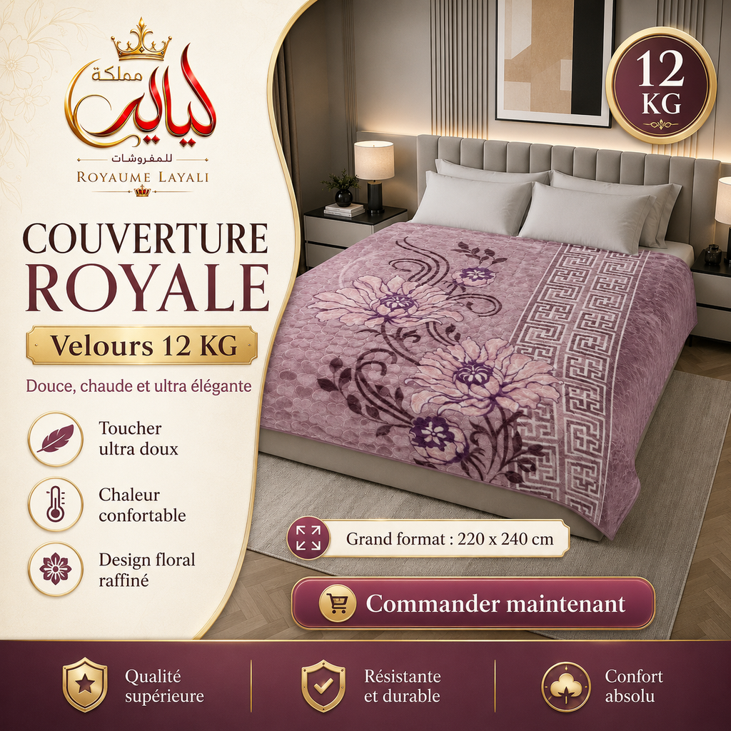 Couvertures Royales 12KG 🔥 Promotion ⚠️