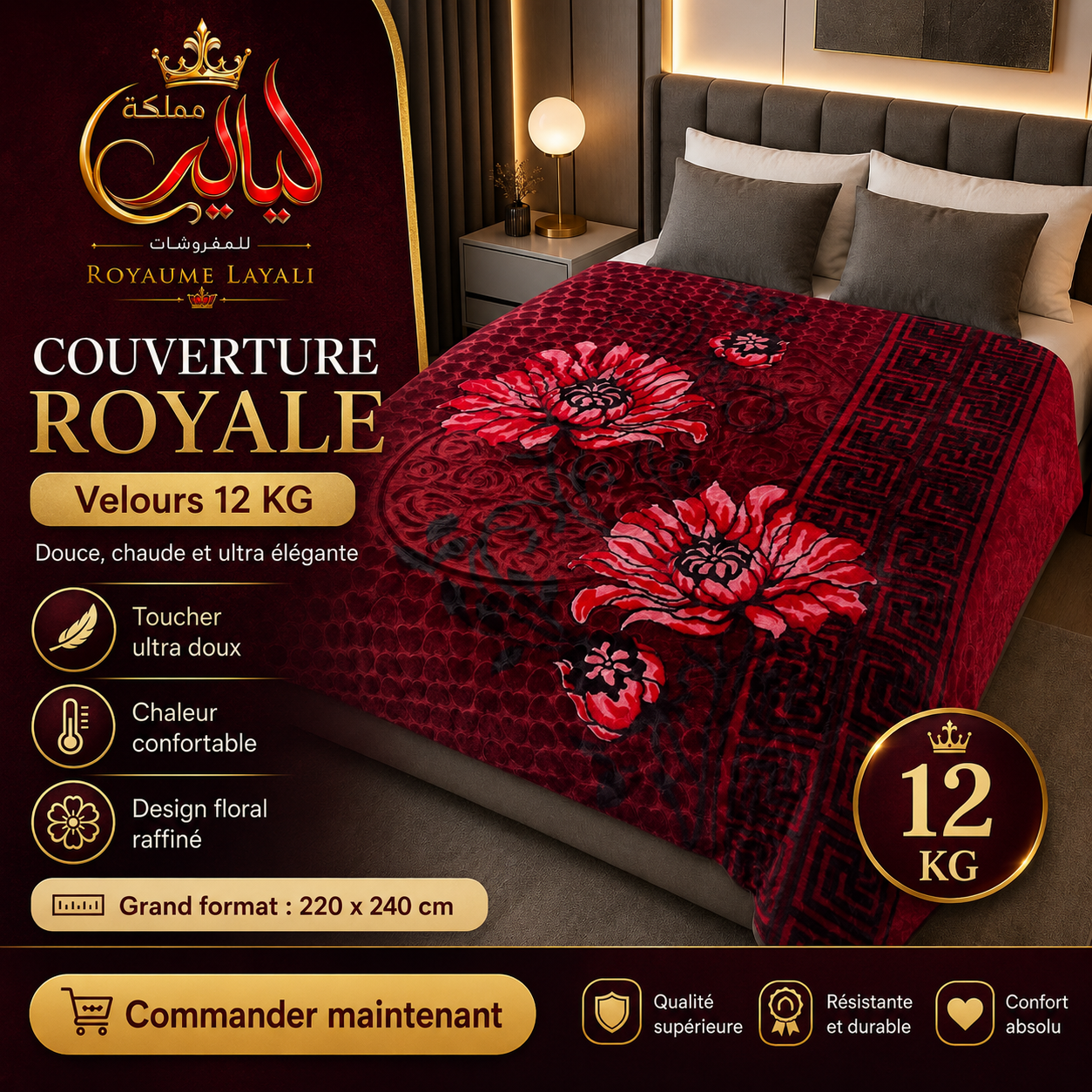 Couvertures Royales 12KG 🔥 Promotion ⚠️