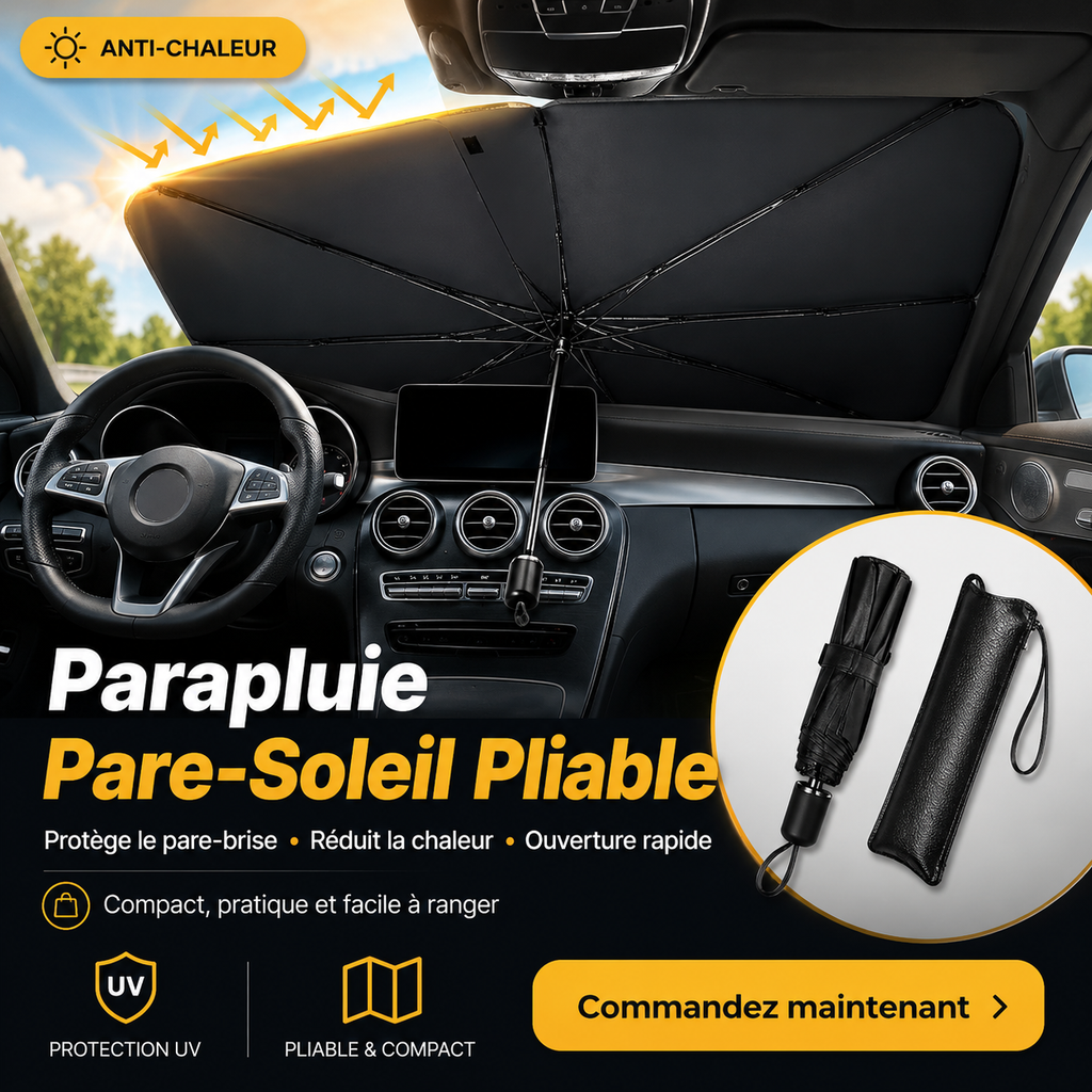 Parapluie Pare-Soleil Pliable pour Pare-Brise de Voiture