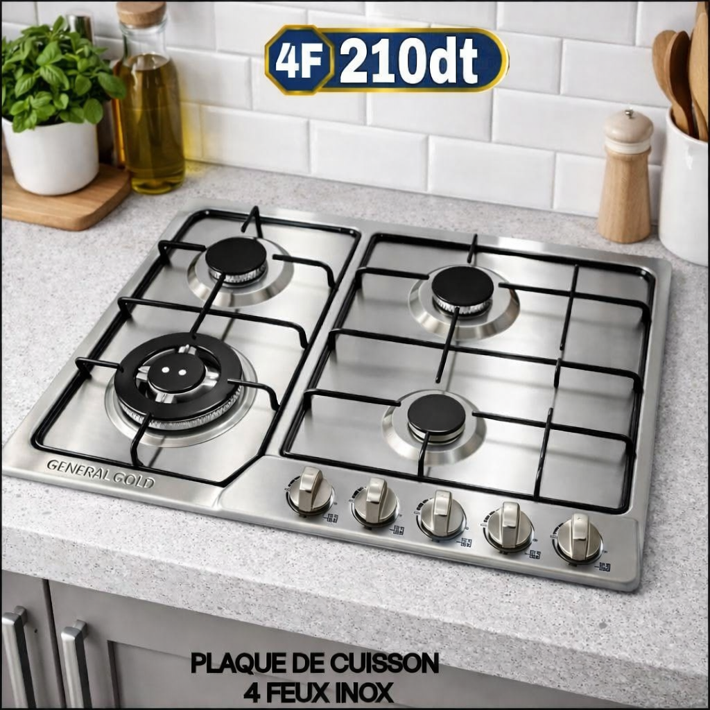 Plaque de Cuisson Inox – Puissance & Élégance pour Votre Cuisine