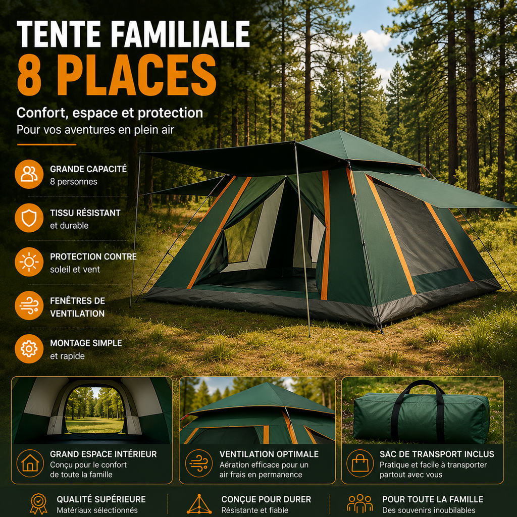 Tente Familiale 8 Places