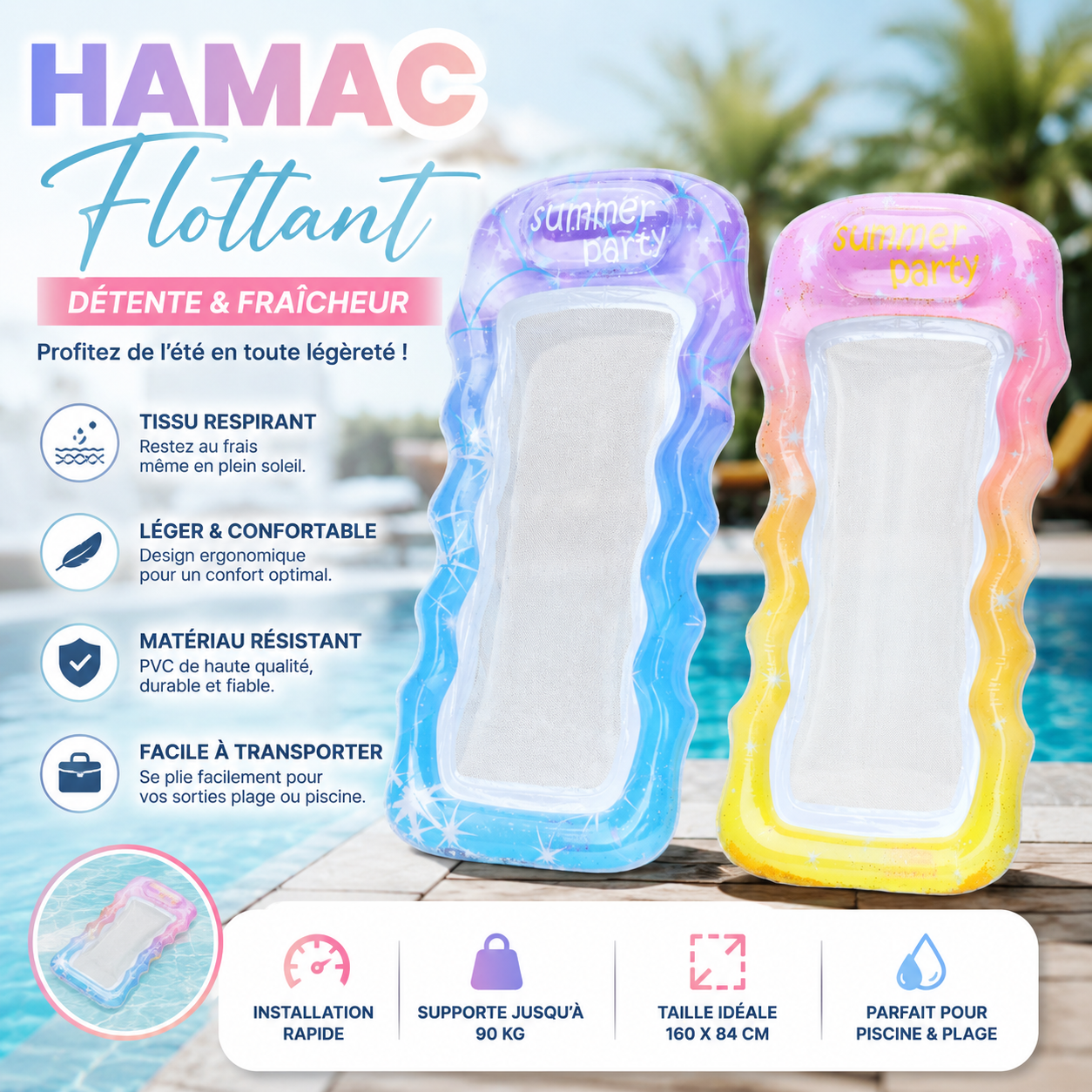 Hamac Flottant – Détente & Fraîcheur