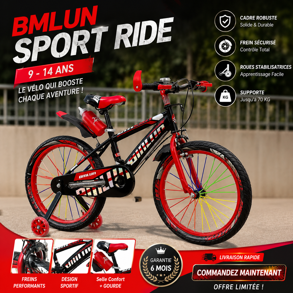 🔥 MOISA Kids Bike — vélo enfant sport 🔥 9 - 15 ans