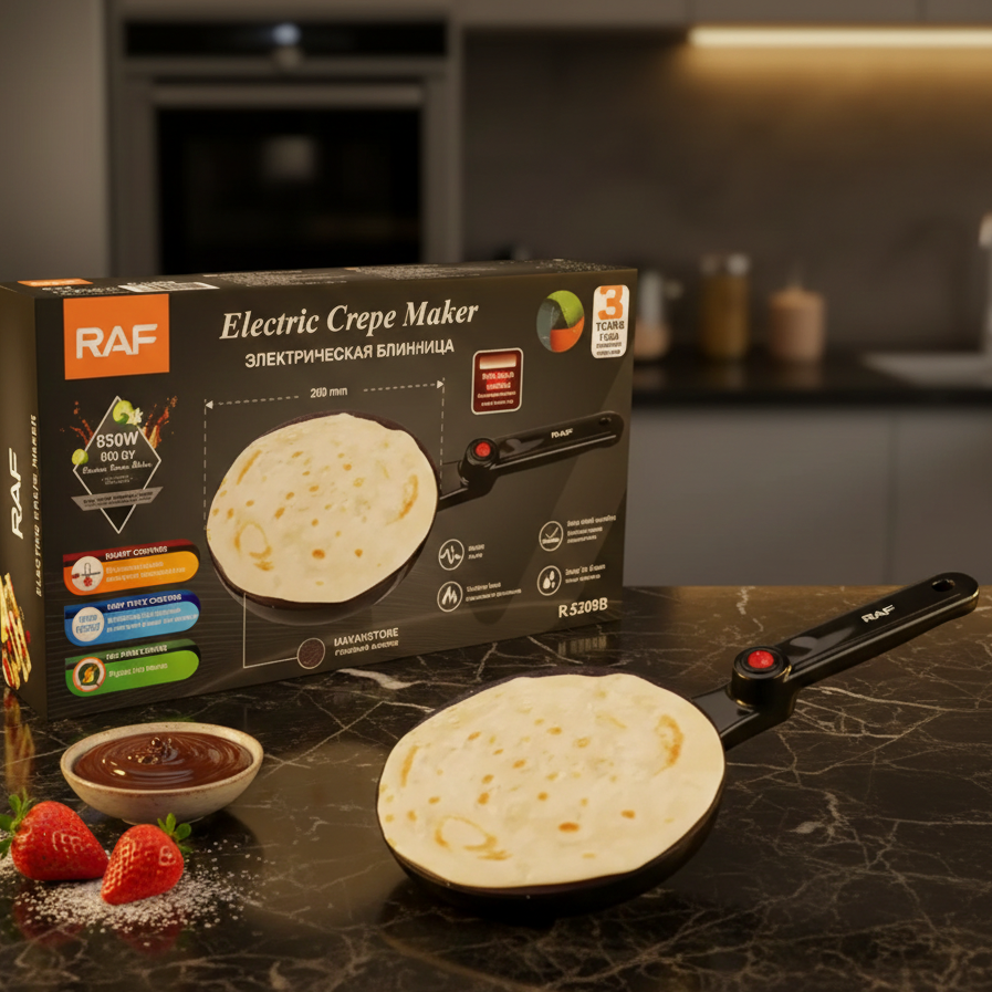 RAF  – Crêpière Électrique 650w -  ملسوقة دياري 100% في ثواني