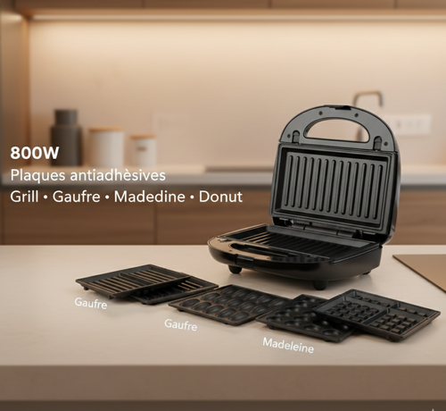 Appareil 4 En 1 Mamoul-zouza-Gaufre-Panini