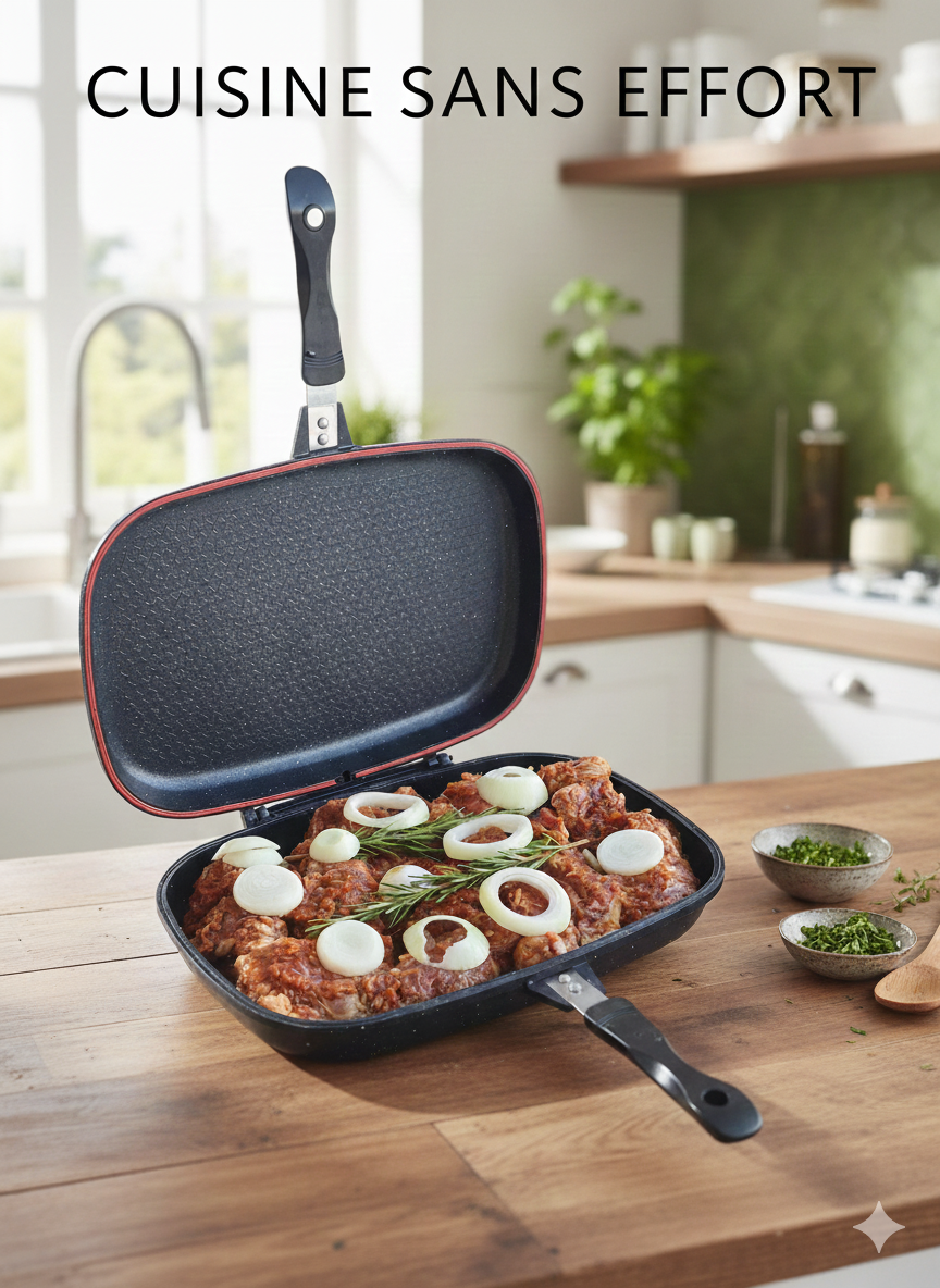 Poêle Double Face Granite 32 cm