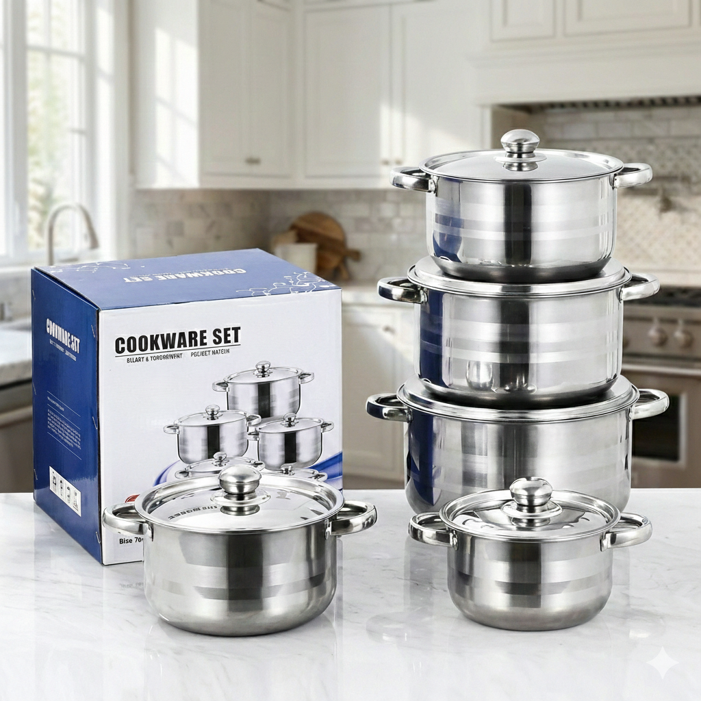 Set Marmites Inox 10 Pièces