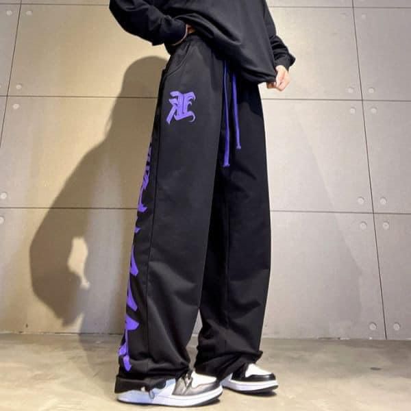 ⭐ Pantalon Oversize – Edition Violet Noir