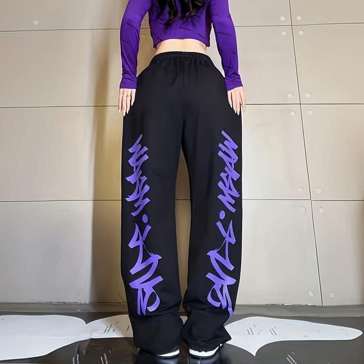 ⭐ Pantalon Oversize – Edition Violet Noir