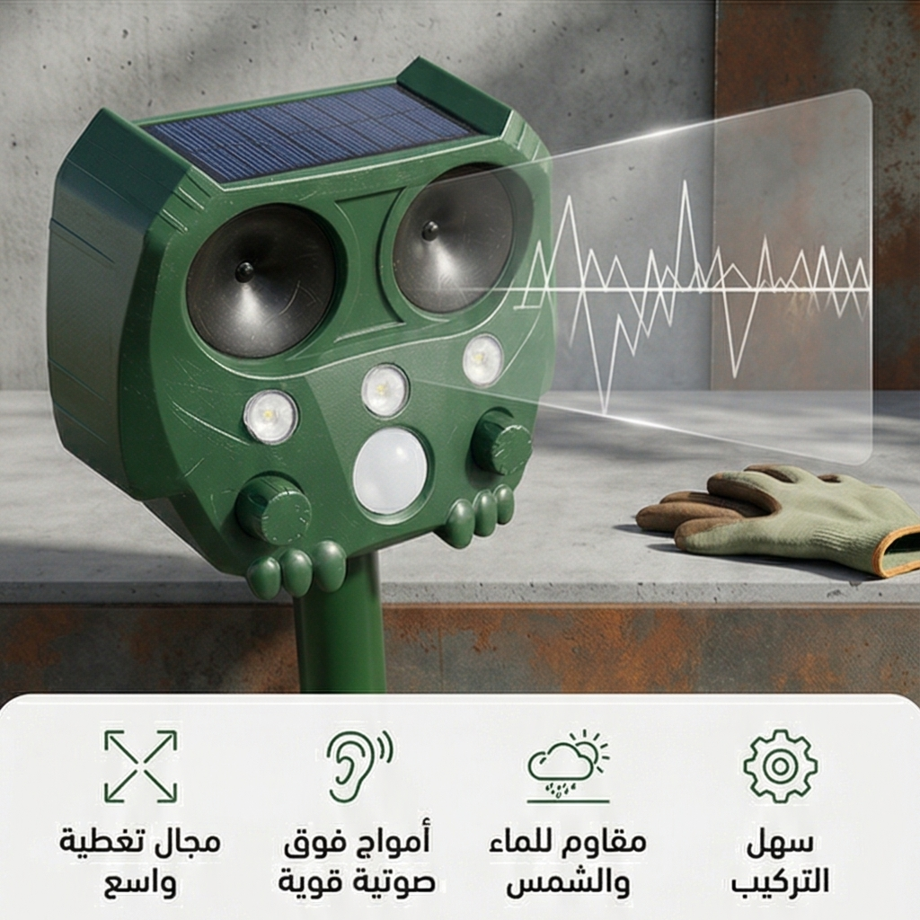 Répulsif Ultrasonique Solaire Anti-Animaux