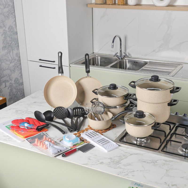 Batterie de Cuisine 45 Pièces en Granite  – Granitalia