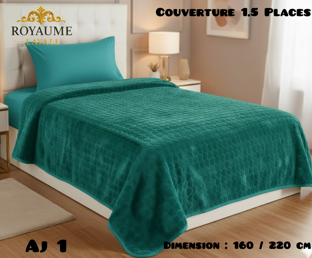 Couverture 1.5 Places uni 160/220cm 3Kg
