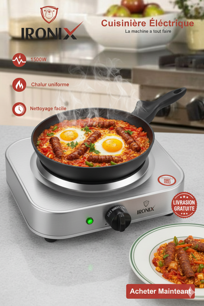 Réchaud Électrique IRONIX – 1500W