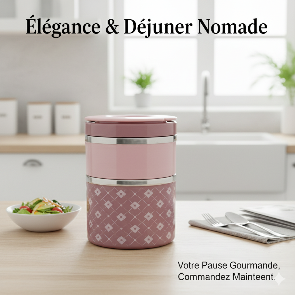 Lunch Box Isotherme Multi-Couches – Design Élégant