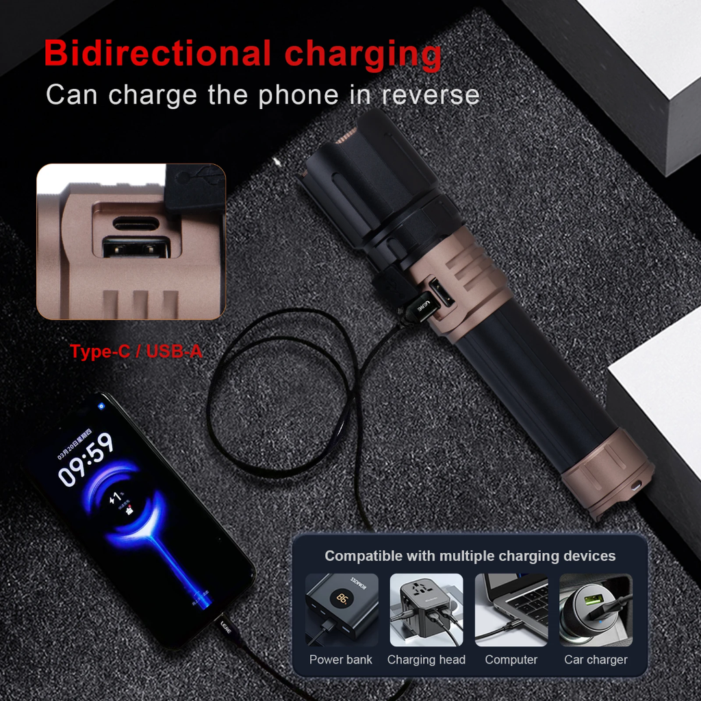 Lampe Torche LED Laser Pro