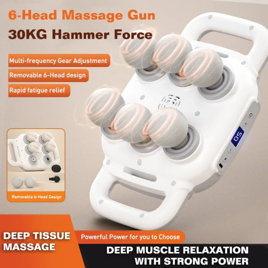 Pistolet de Massage 6 Têtes Pro